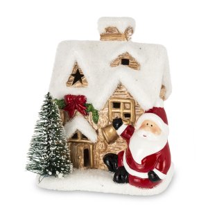 Domček s Mikulášom a LED osvetlením