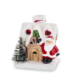 Domček s Mikulášom a LED osvetlením