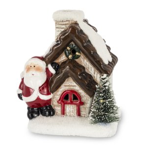 Domček s Mikulášom a LED osvetlením