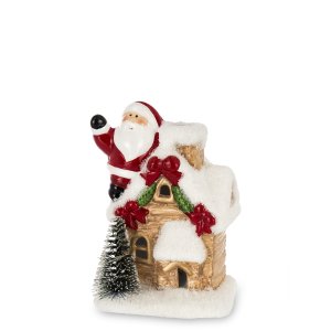 Domček s Mikulášom a LED osvetlením