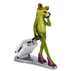 Keramická žabka - Cestovateľka