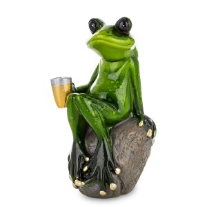 Keramická žabka s pivom