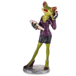 Keramická žabka – učiteľka / business lady