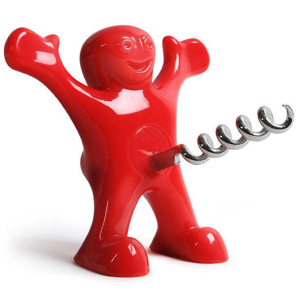 Šťastný muž otvárač na víno