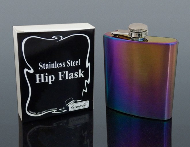 Ploskačka nerezová RAINBOW 210 ml