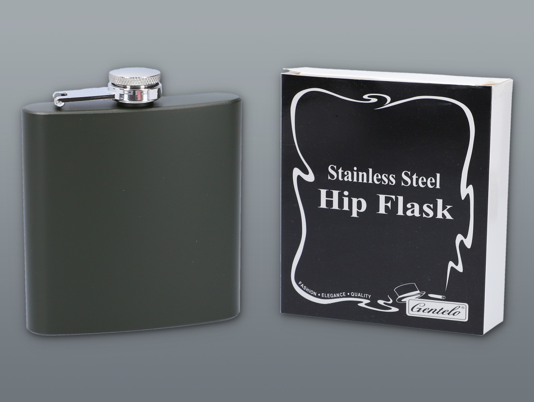 Ploskačka nerezová Military 210 ml