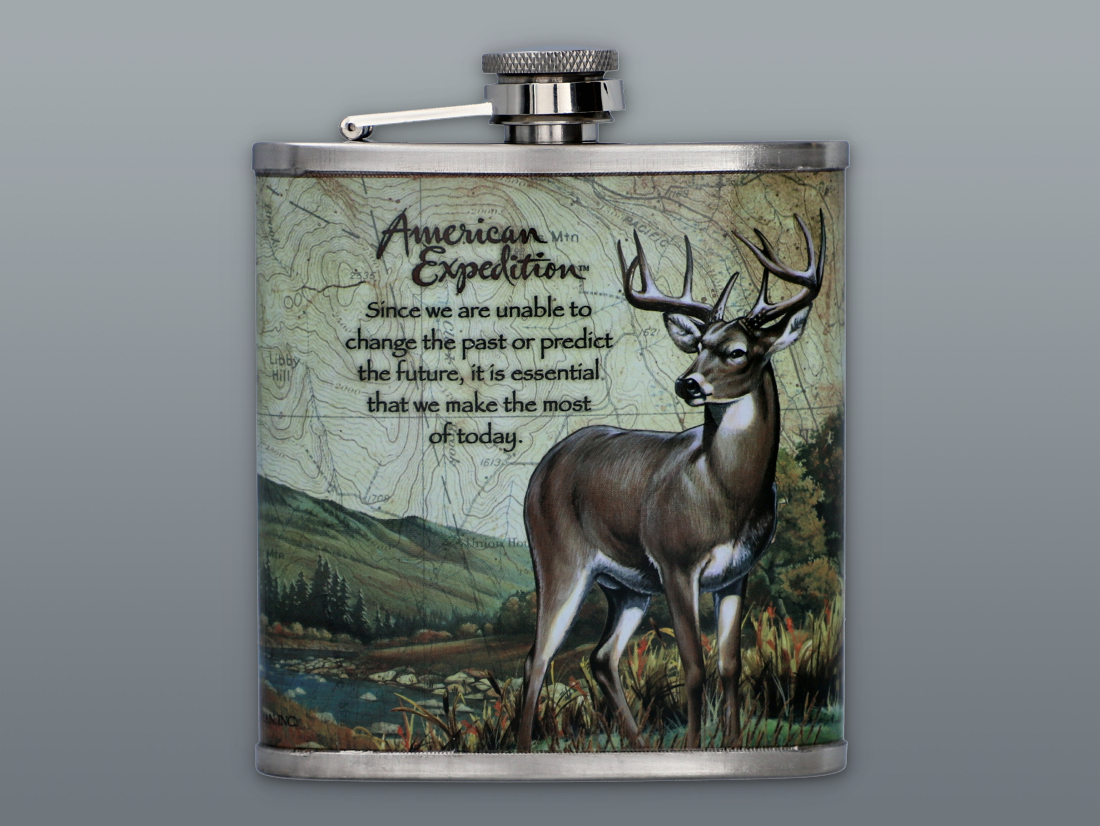 Ploskačka nerezová Jeleň 210 ml