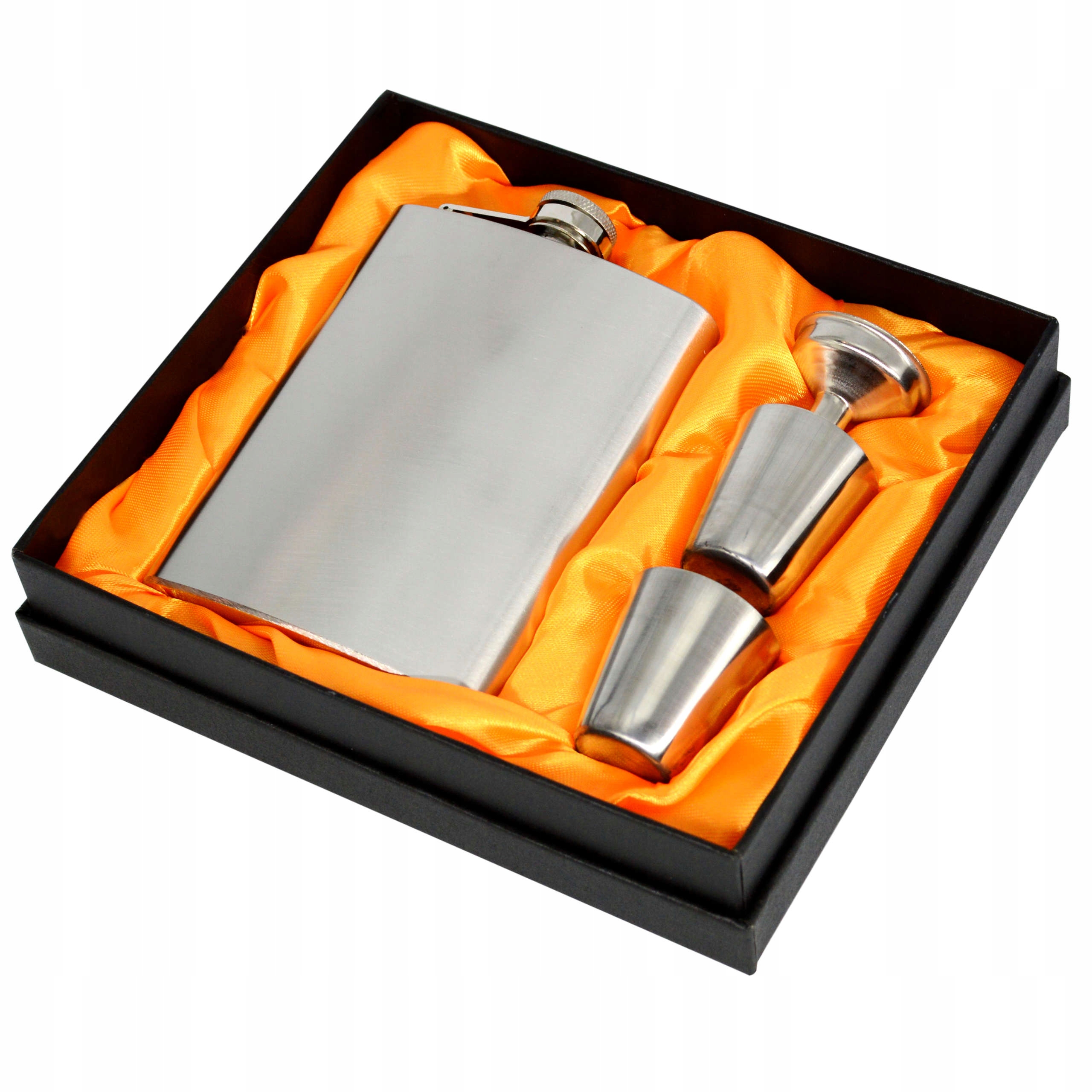 Súprava nerezová ploskačka 240 ml + 2 ks štamperlíkov 35 ml