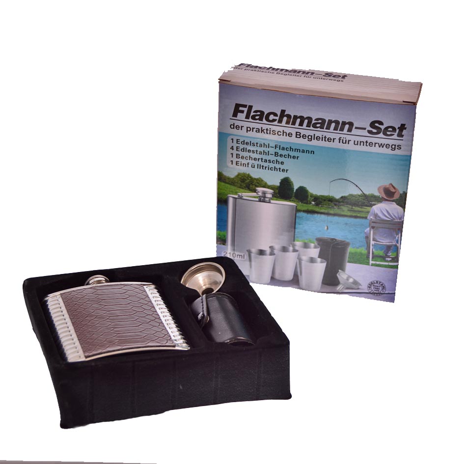 Súprava SNAKE ploskačka 210 ml + 2 ks štamperlíkov 35 ml