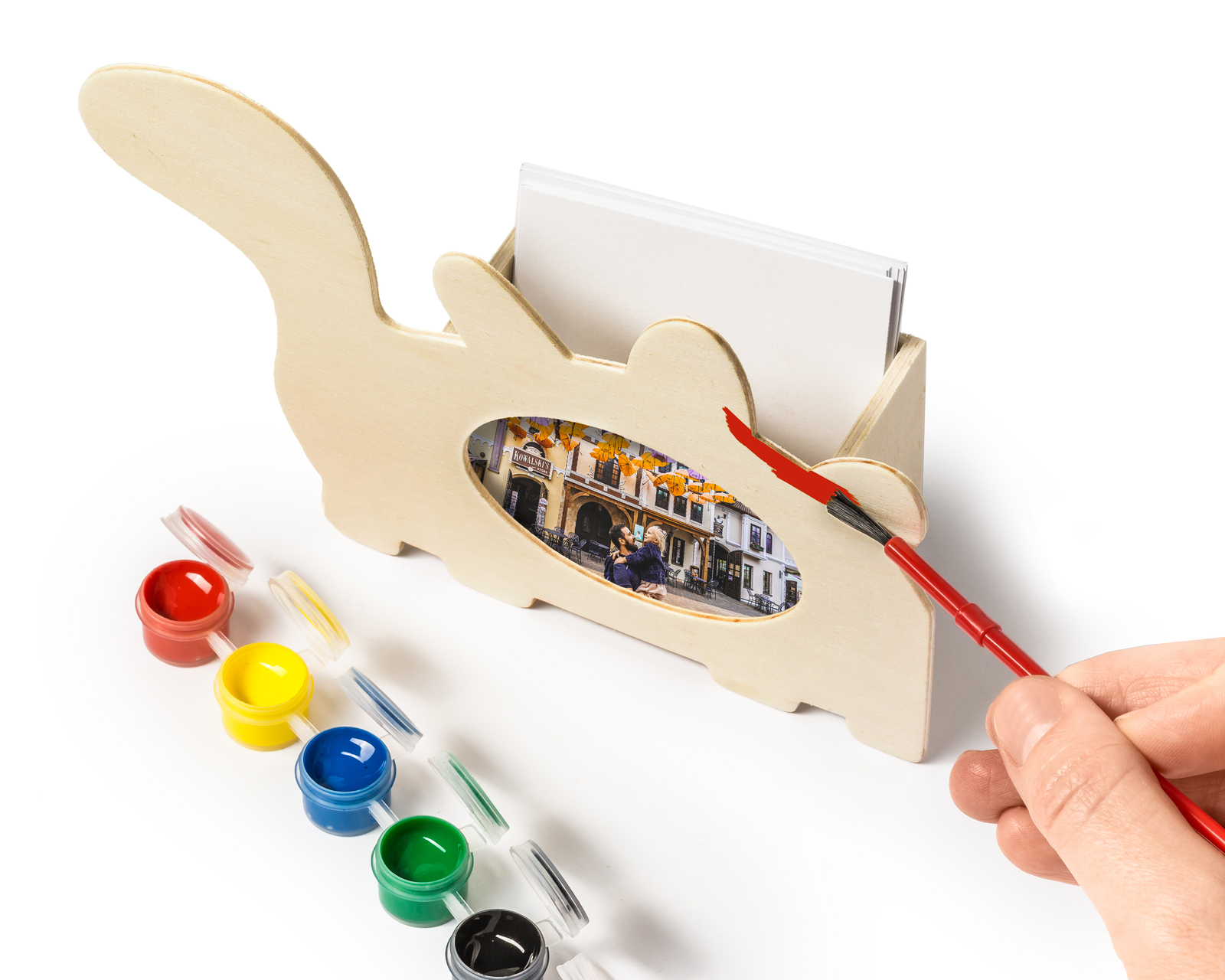 Fotorámik a stojan na perá DRAGON s maliarskou sadou