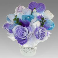 Mydlová Kytica - fialovo, modro, biela
