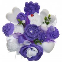 Mydlová Kytica - fialovo - biela