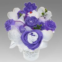 Mydlová Kytica - fialovo - biela