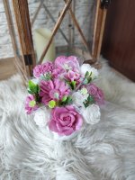 Mydlová kytica mini - Staroružová