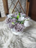 Mydlová kytica mini - Strieborná