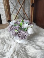 Mydlová kytica mini - Strieborná