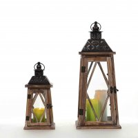 Drevený lampáš MSL2092 - 36 cm