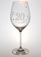 Výročný pohár na víno swarovski - K 20. narodeninám