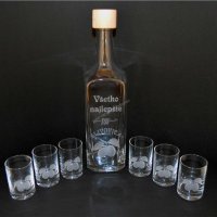 Fľaša so štamperlíkmi - Všetko najlepšie