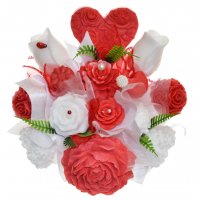 Mydlová Kytica - červeno biela