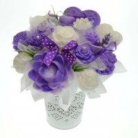 Mydlová Kytica - fialovo-biela