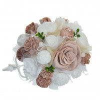 Mydlová Kytica bicykel - hnedo, biela