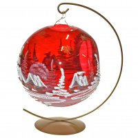 Svietnik červený priehľadný