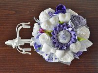 Mydlová Kytica bicykel -  fialovo- biela