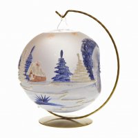 Svietnik bielo-modrý matný