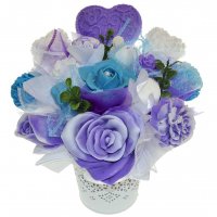Mydlová Kytica - fialovo, modro, biela