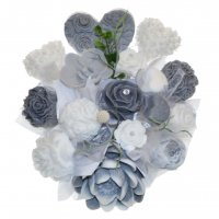 Mydlová Kytica - sivo - biela