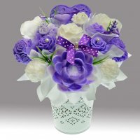 Mydlová Kytica - fialovo-biela