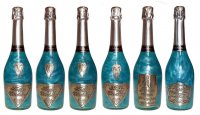 Perlové šampanské GHOST modré - Happy Birthday 60