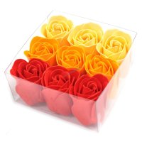 Sada 9 Mydlových Kvetov - Broskyňové Ruže