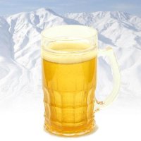Ľadový pivový pohár CHILLER XXL - 650ml zlatý + otvarak
