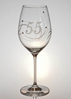 Výročný pohár na víno swarovski - K 55. narodeninám