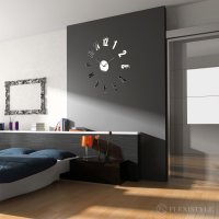 Nástenné samolepiace hodiny zrkadlo 50 - 75 cm