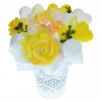Mydlová Kytica - žlto - biela