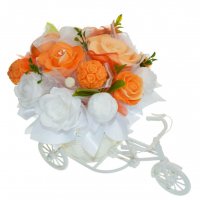 Mydlová Kytica bicykel - oranžovo, biela