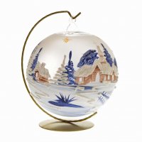 Svietnik bielo-modrý matný