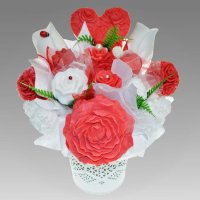 Mydlová Kytica - červeno biela