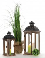 Drevený lampáš MSL2091 - 41 cm