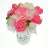 Mydlová Kytica - ružovo - biela