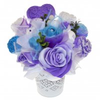 Mydlová Kytica - fialovo, modro, biela
