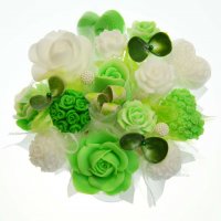 Mydlová Kytica - zeleno biela