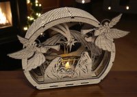 Exkluzívny drevený betlehem s anjelmi