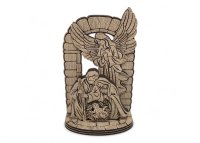 Drevený vianočný betlehem – Vyrezávaná Svätá rodina