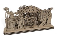 Drevený betlehem so strieškou