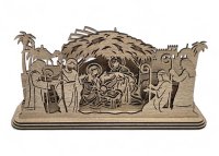 Drevený betlehem so strieškou