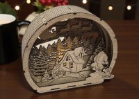 Drevená zimná dedinka